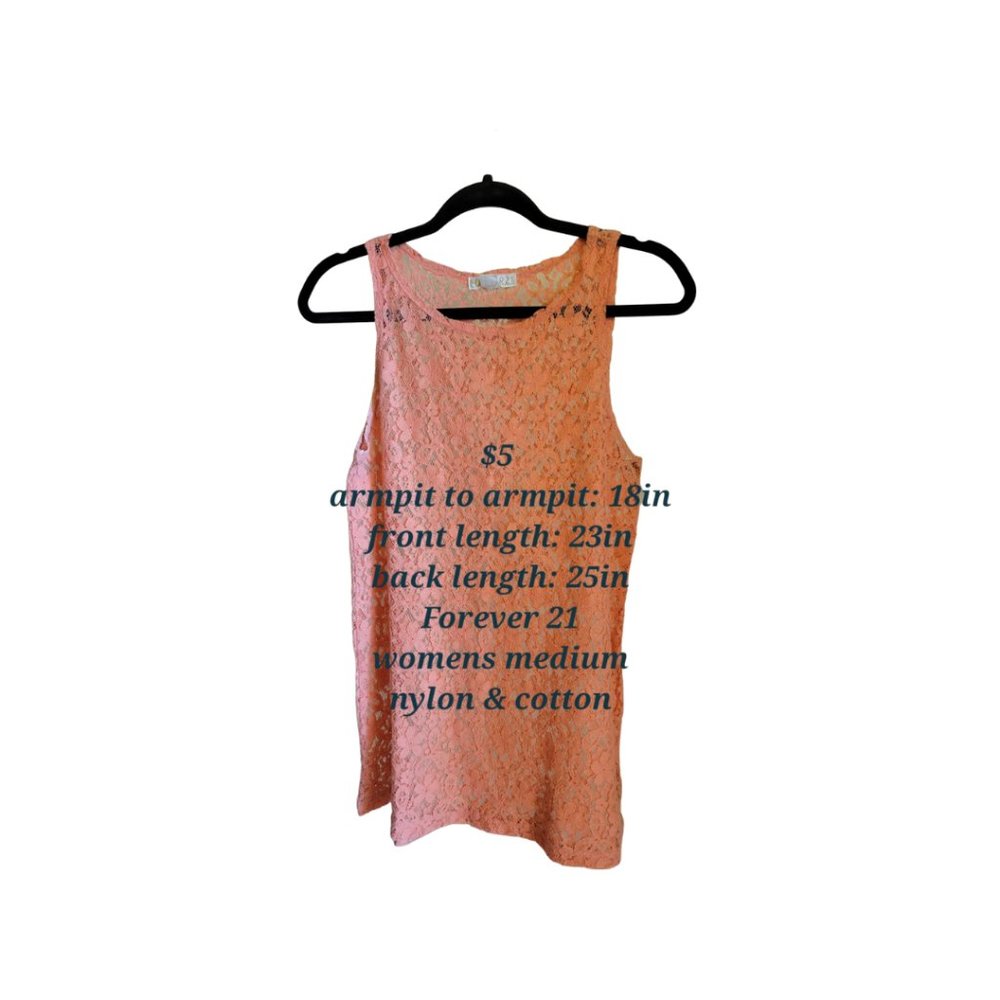 Forever 21 Lace Tank | Women's Medium | Mango